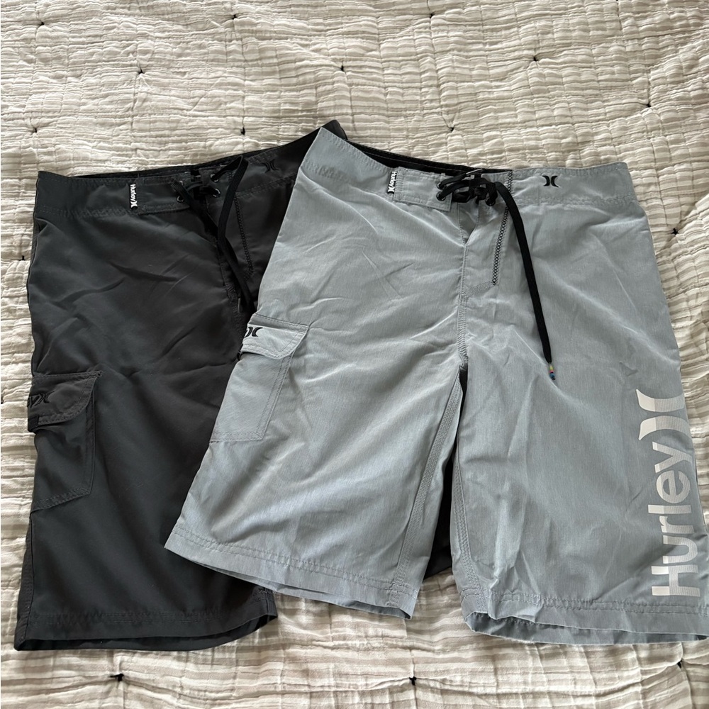 Hurley Dual Pack Black and Gray Board Shorts